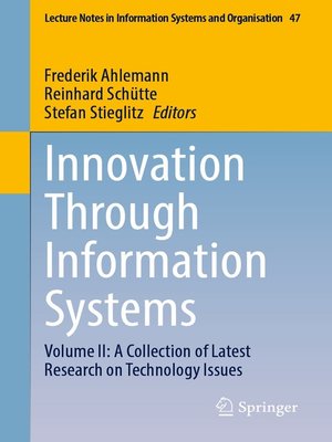 cover image of Innovation Through Information Systems, Volume II